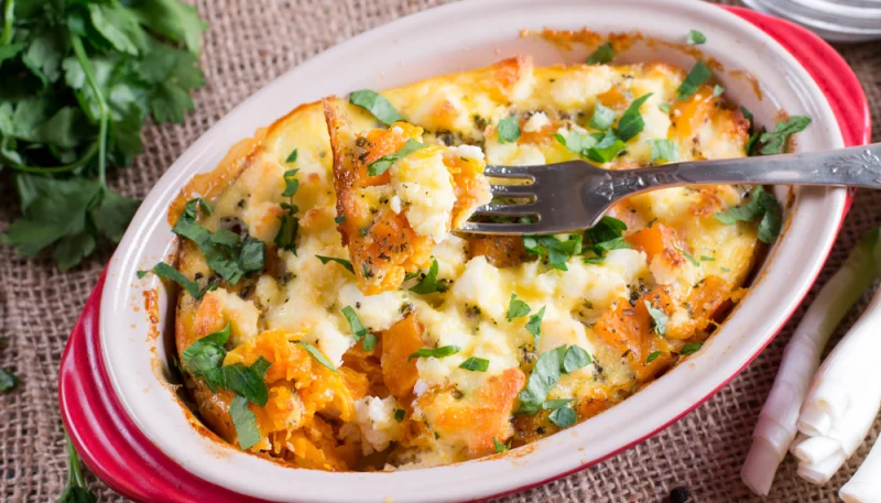 Pastel de pollo y calabaza