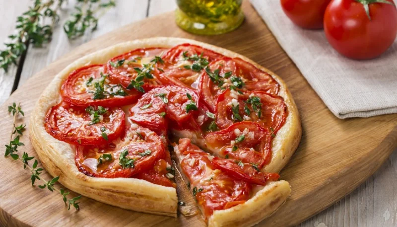 Quiche de tomate y orégano