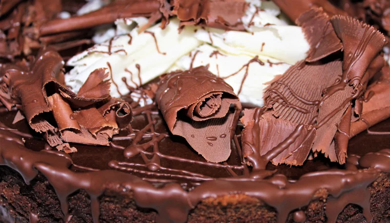 Rulos y pliegues de chocolate