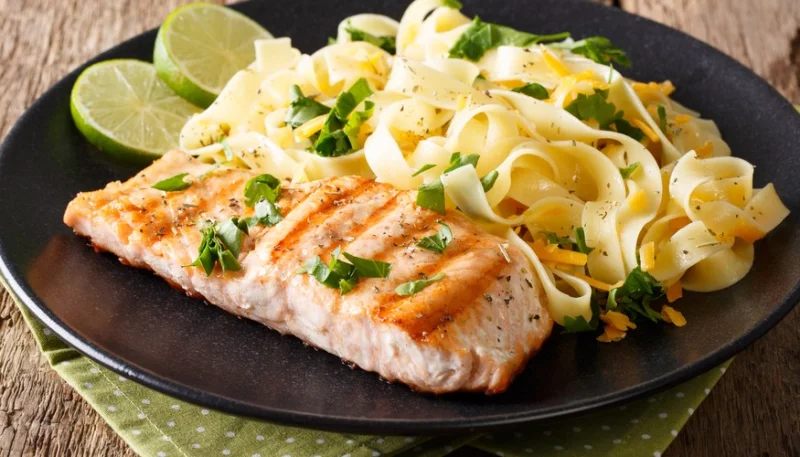 Salmón con jengibre y miel