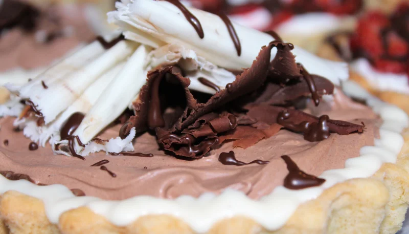 Tarta rústica de chocolate