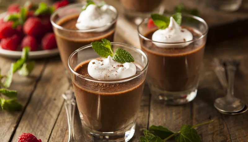 Té de menta con chocolate