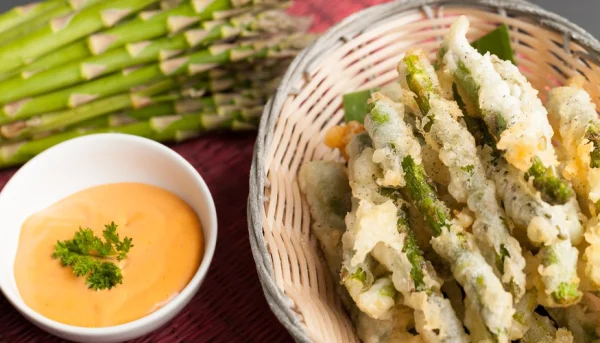 Tempura de espárragos