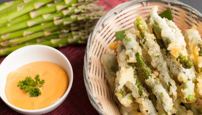 Tempura de espárragos