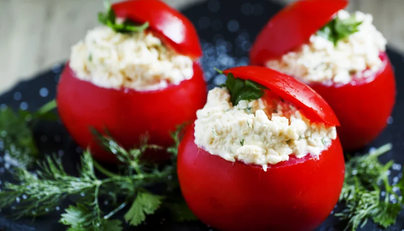 Tomates rellenos de Philadelphia