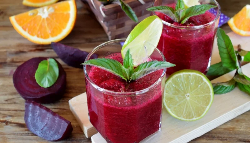 Batido de remolacha y naranja