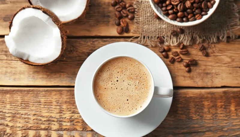 Café con leche de coco