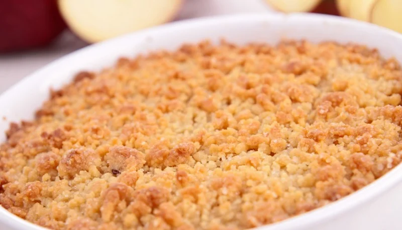 Crumble de manzana sin harina