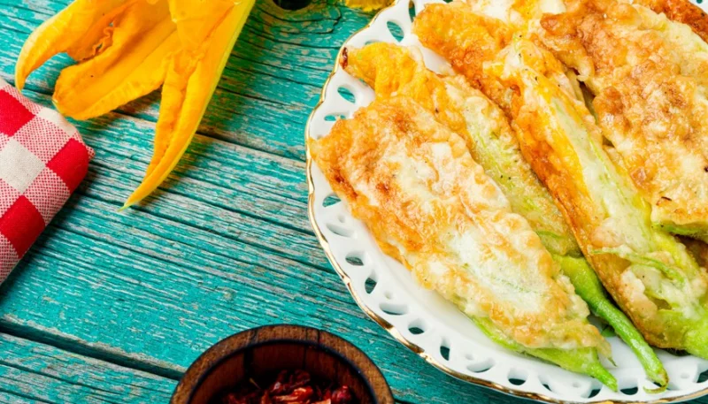 Flor de calabacín frito