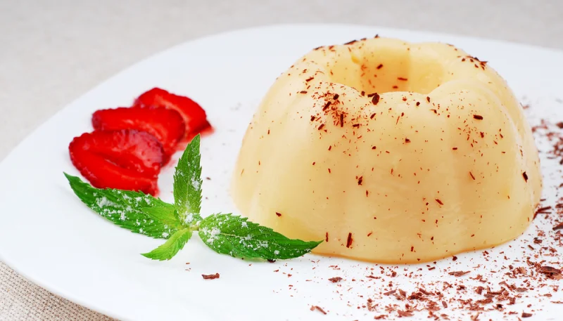 Gelatina de chocolate blanco