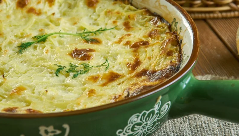 Gratinado de acelgas con pasta