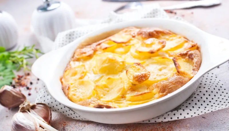 Gratinado de patatas con leche de coco