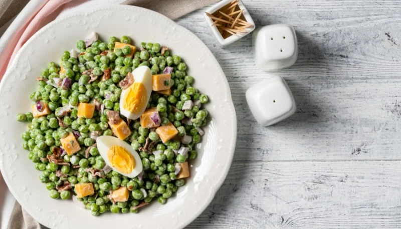 Guisantes a la carbonara