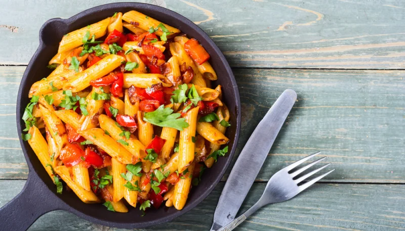 Pasta con pimientos