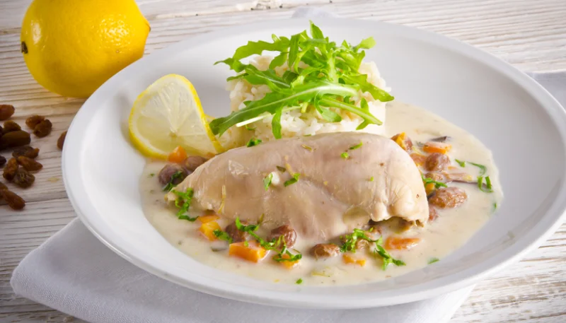 Pechugas de pollo con pasas