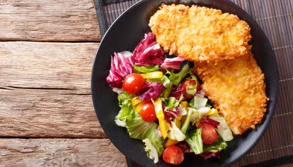 Pollo rebozado con cereal