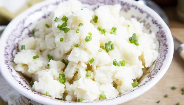 Puré de apio con queso de cabra