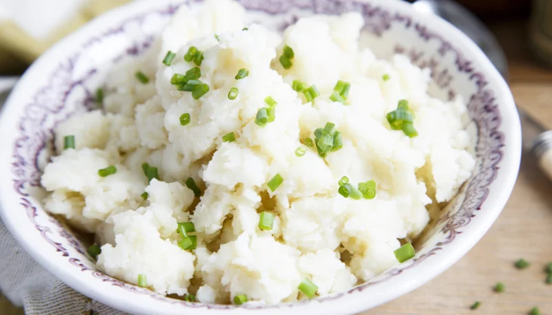Puré de apio con queso de cabra