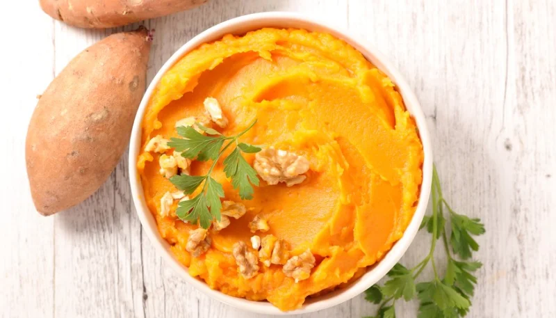 Puré de batata y nueces