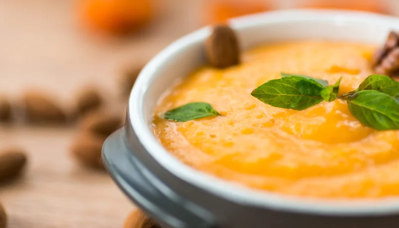 Puré de calabaza con almendras