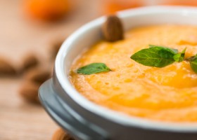 Puré de calabaza con almendras