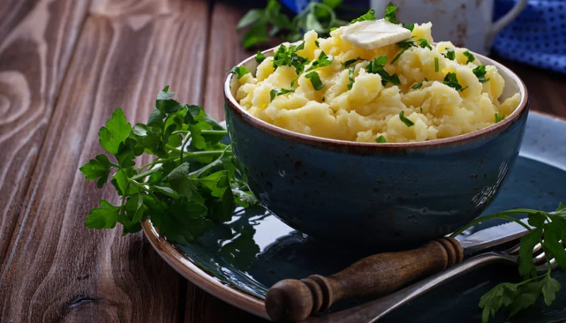 Puré de patatas y pescado
