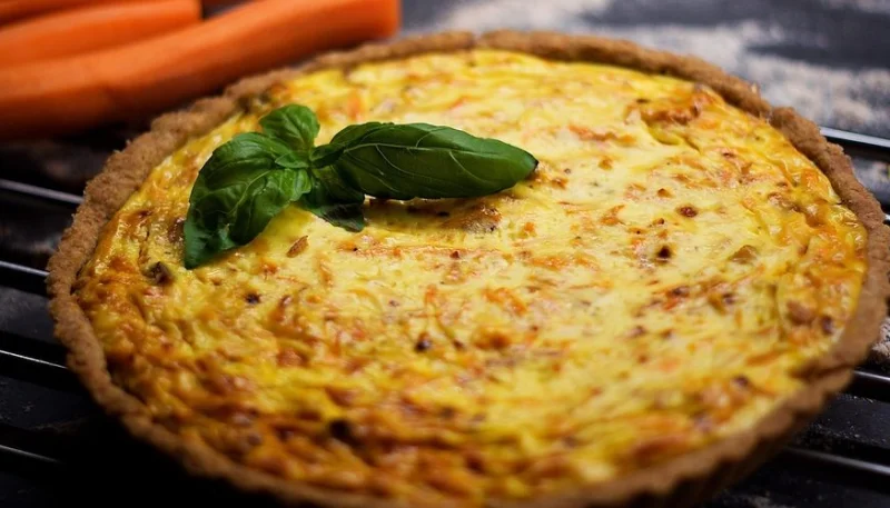 Quiche de zanahoria y puerros