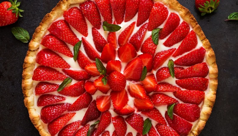 Tarta de fresa y mascarpone