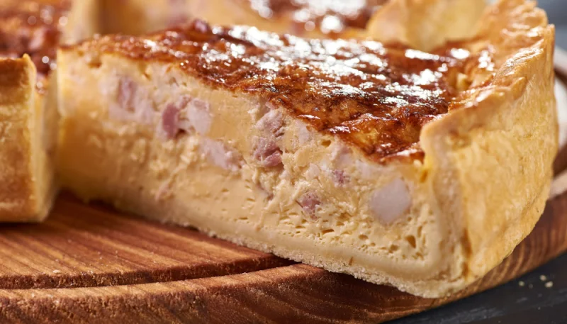 Tarta de queso y jamón york