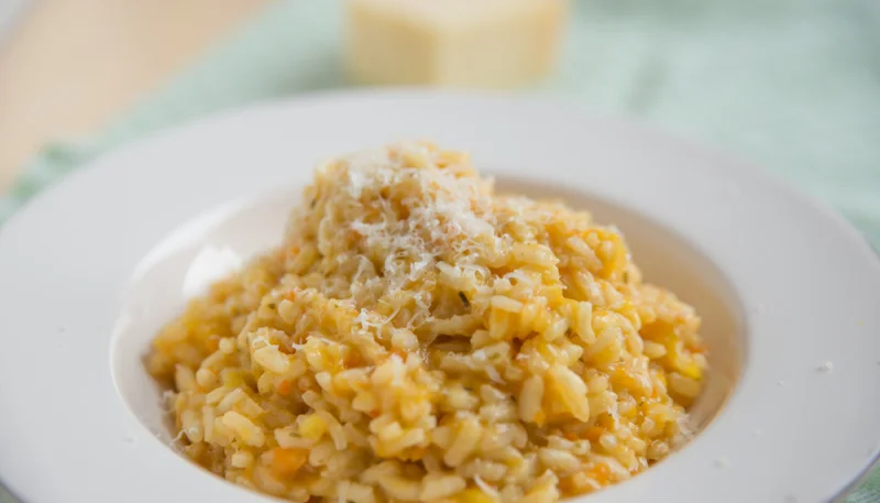 Arroz con calabaza y patatas