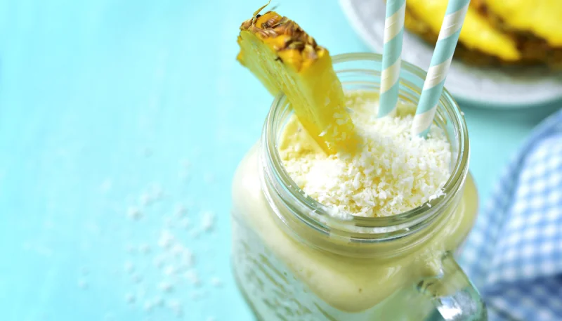 Batido de yogur con piña