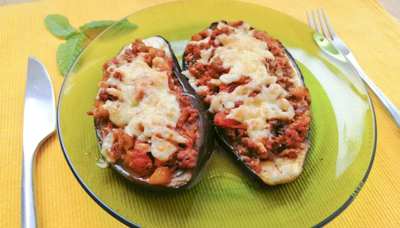Berenjenas rellenas de ternera