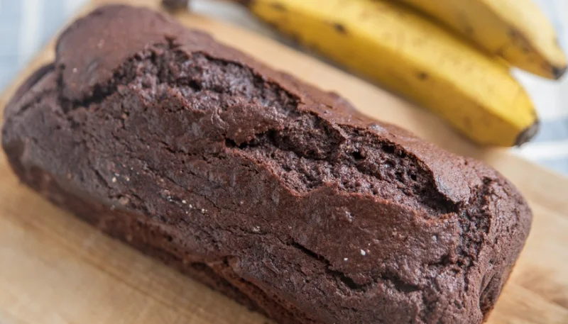 Bizcocho de banana y chocolate