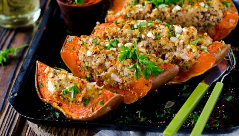 Calabaza rellena de queso