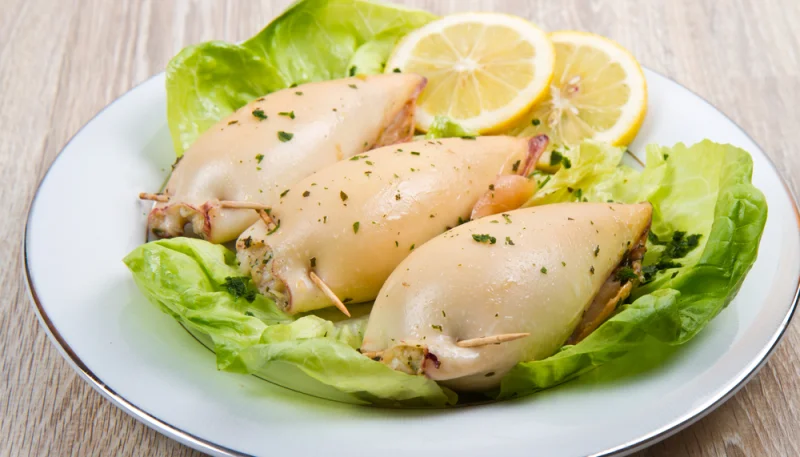 Calamares rellenos de calabacín