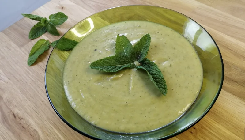 Crema de calabacín y judías verdes