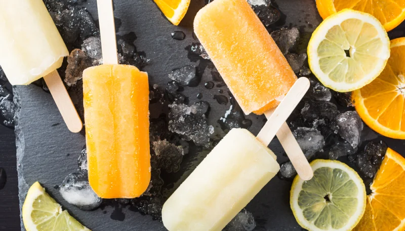 Helado de mandarina casero