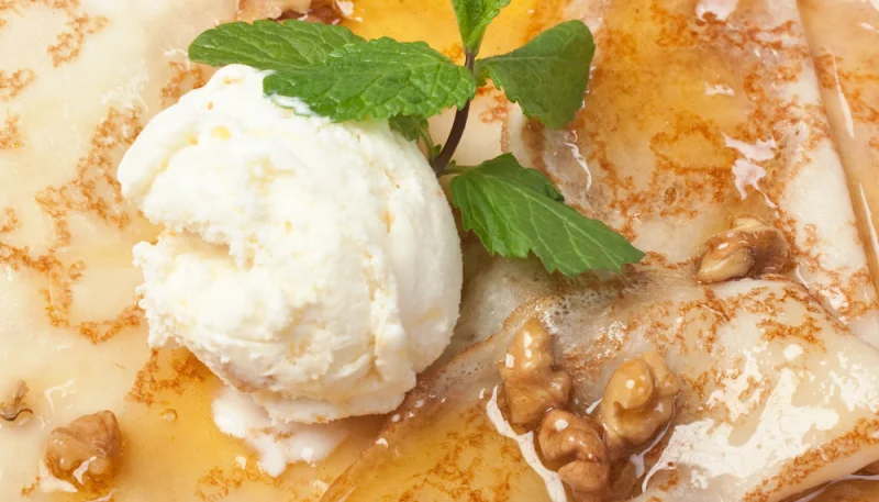 Helado de miel casero