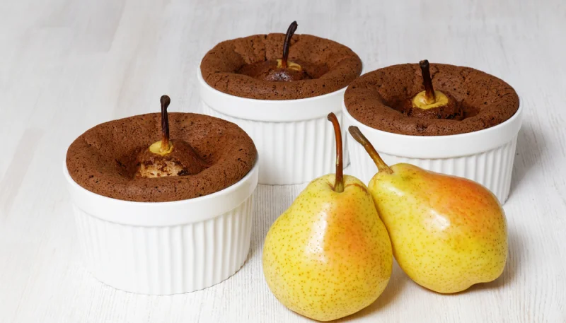 Muffins de pera y chocolate