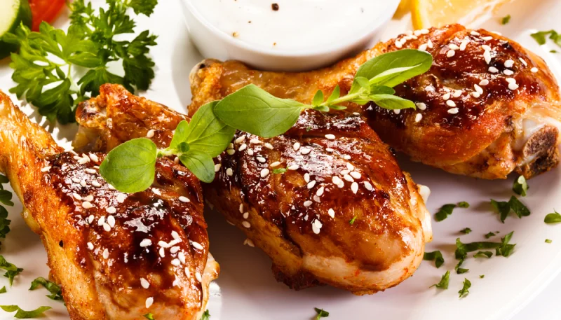 Muslos de pollo con sésamo