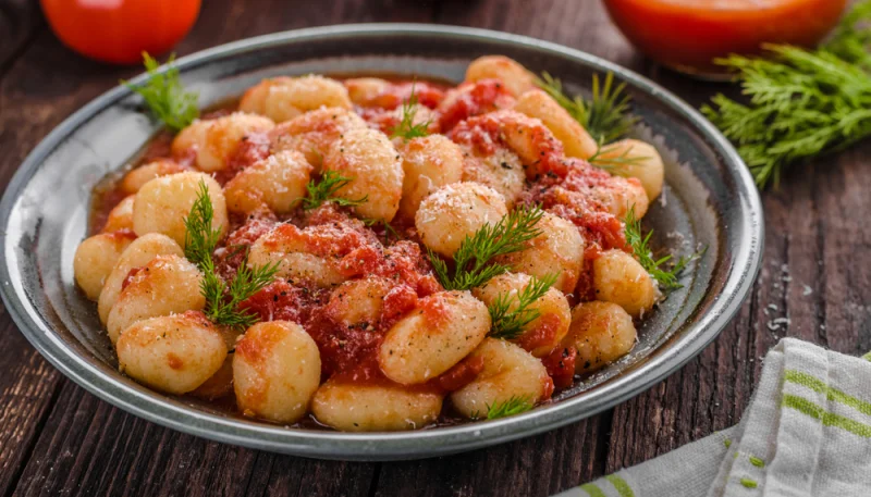 Ñoquis en salsa suprema