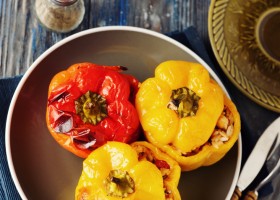 Pimientos rellenos de garbanzos
