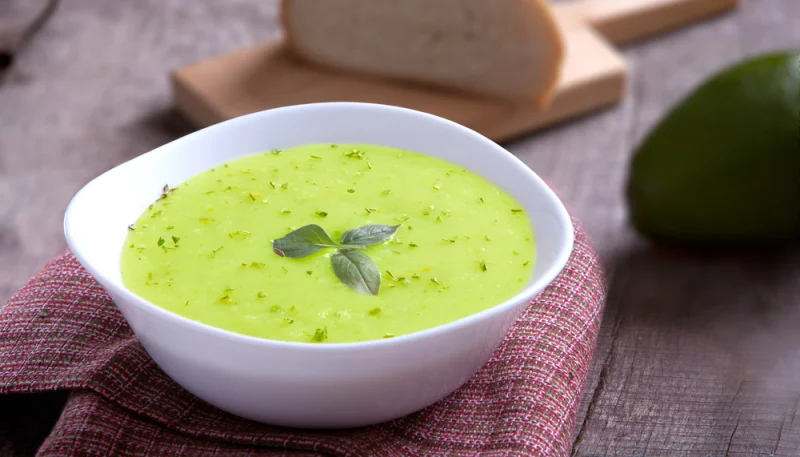 Puré de espárragos verdes y calabacín