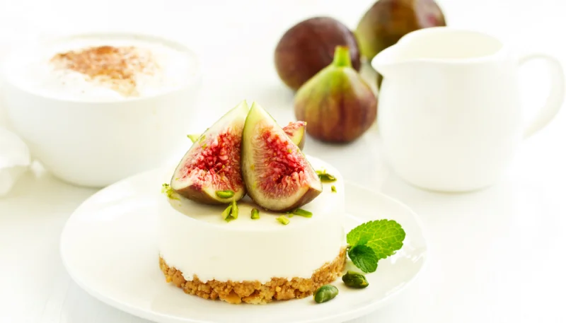 Tarta de queso con higos