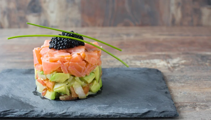 Tartar de salmón