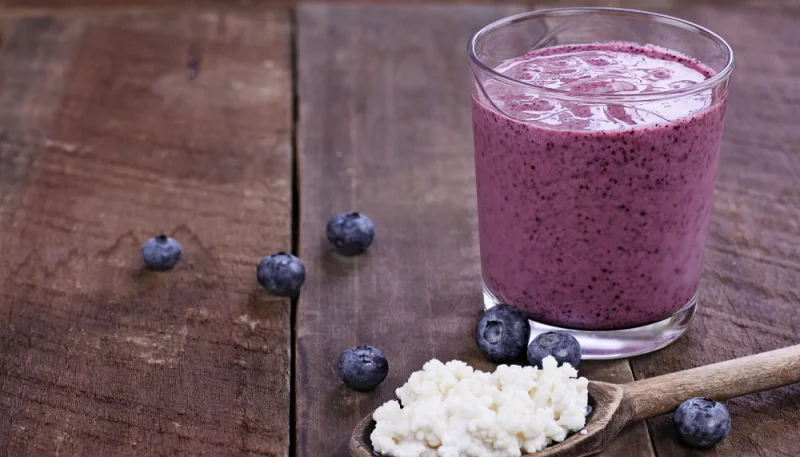 Batido de arándanos y avena