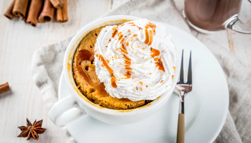 Bizcocho de calabaza a la taza