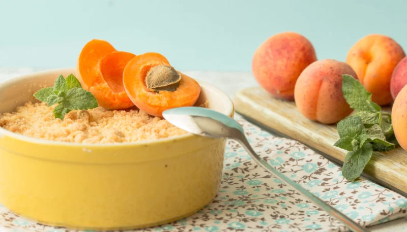Crumble de albaricoques