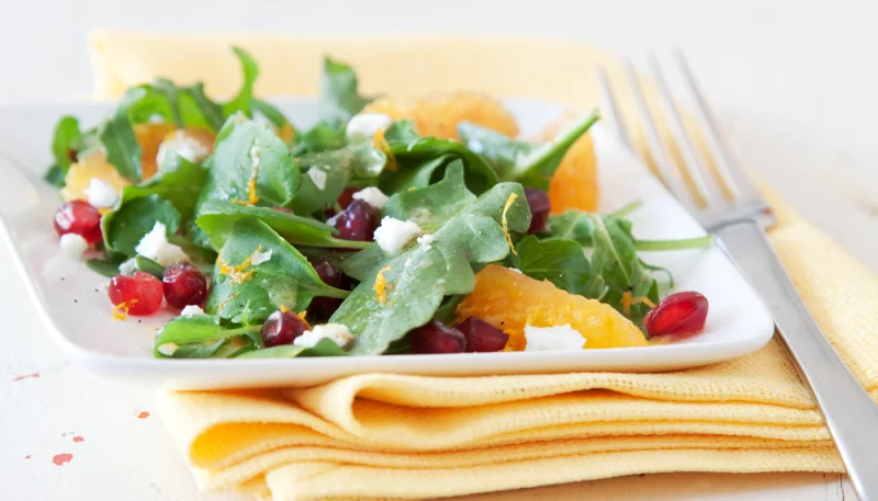 Ensalada de espinacas y naranjas