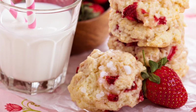 Galletas de limón y fresas